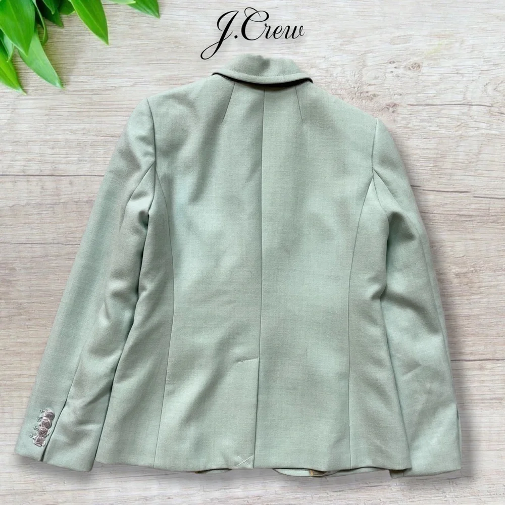 J.Crew NWT pale spearmint wool Hack-ing jacket/blazer *shop@iamwarrior